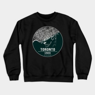 Toronto city map, urban city map Canada Crewneck Sweatshirt